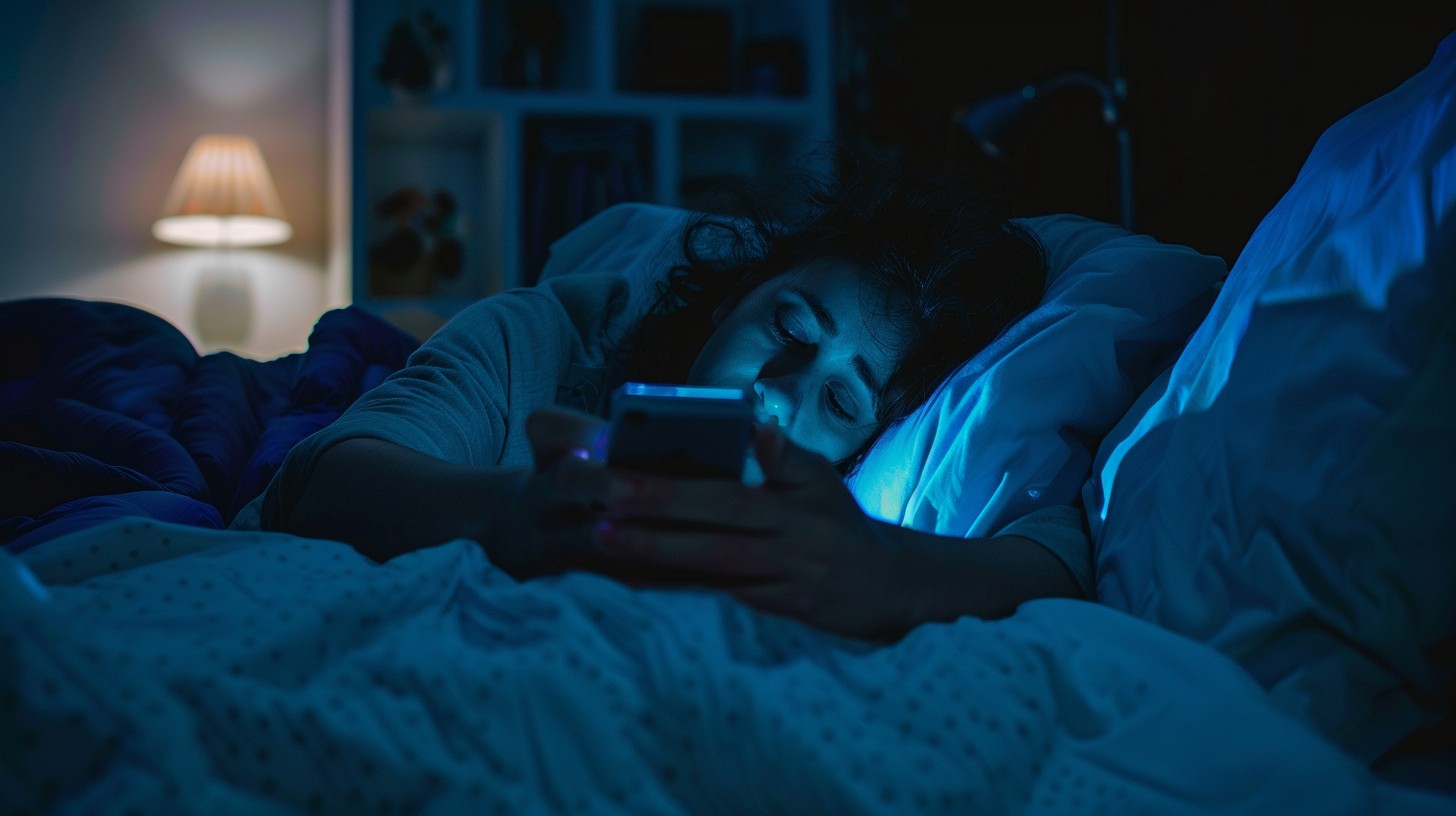 Kako telefoni utiču na mozak i san – osoba gleda u telefon u mraku